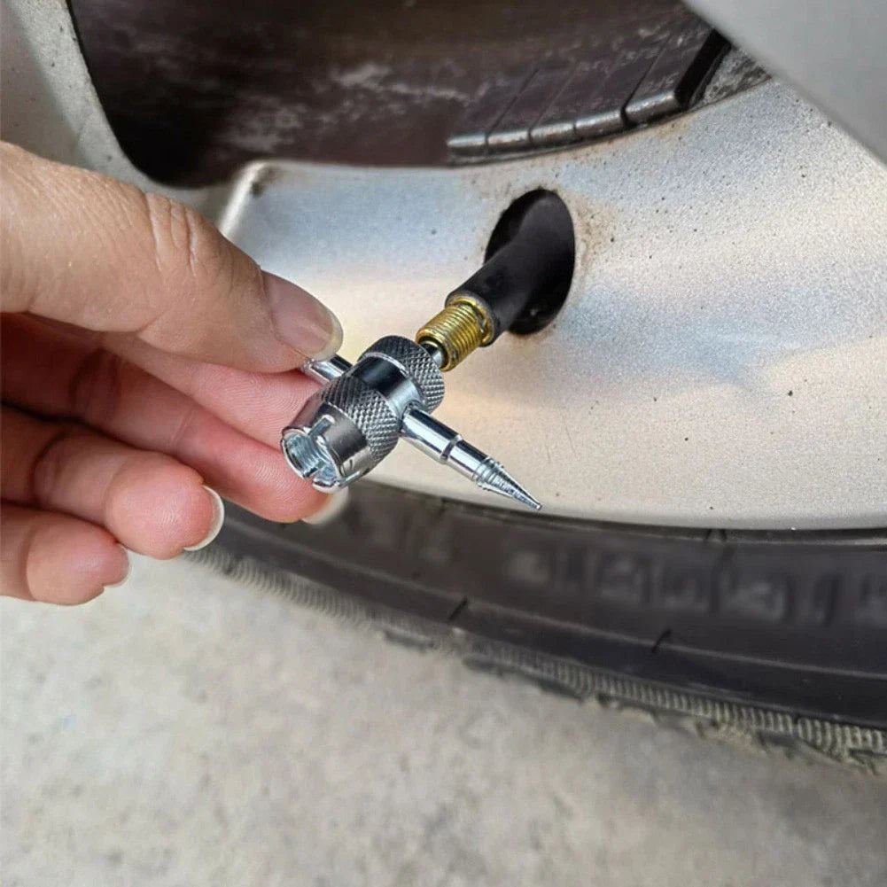 Tire Valve Core Tool Set Nickel-Plated for Car Motorcycle