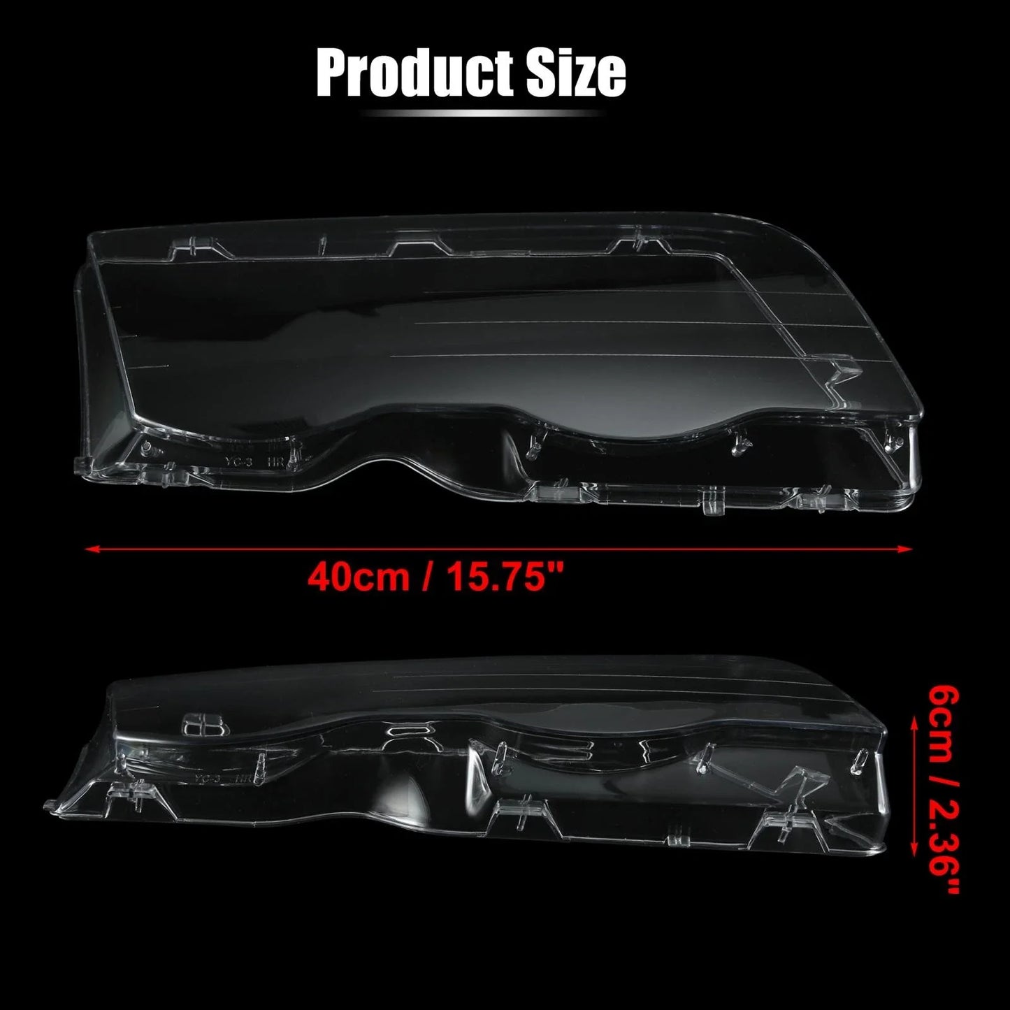 Front Headlight Lens Cover for BMW E46 4 Door (1998 - 2001)