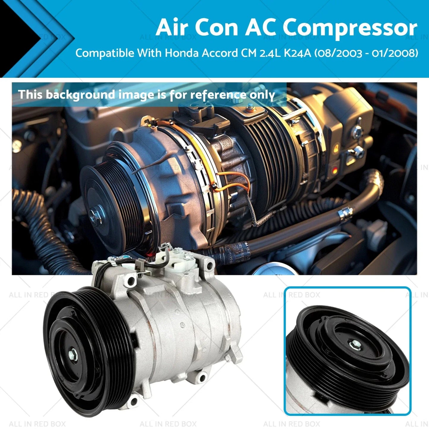 AC Compressor for Honda Accord CM 2.4L K24A (2003-2008)