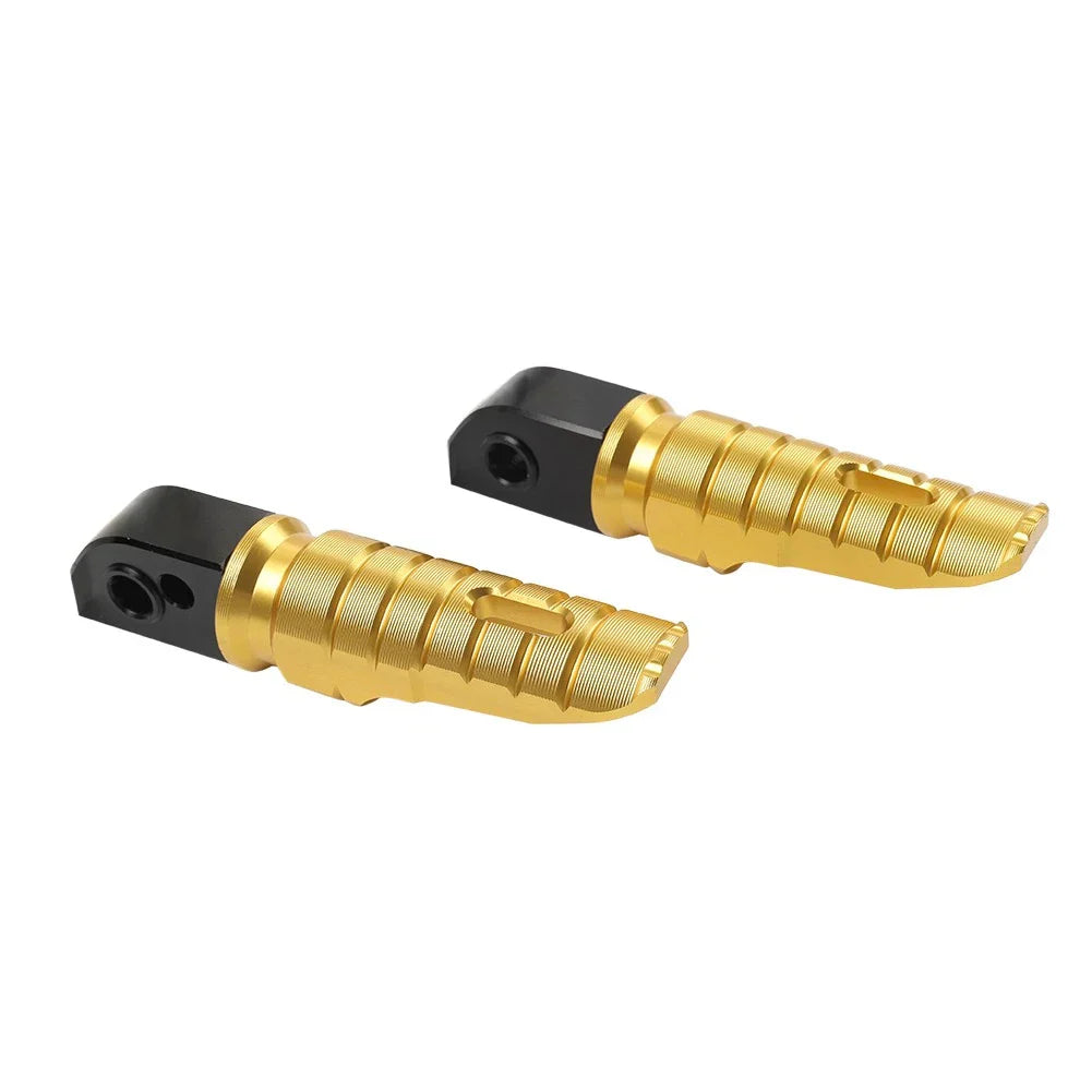 Gold Rear Passenger Foot Pegs for Daytona 660, T100, T120 (2016-2024)