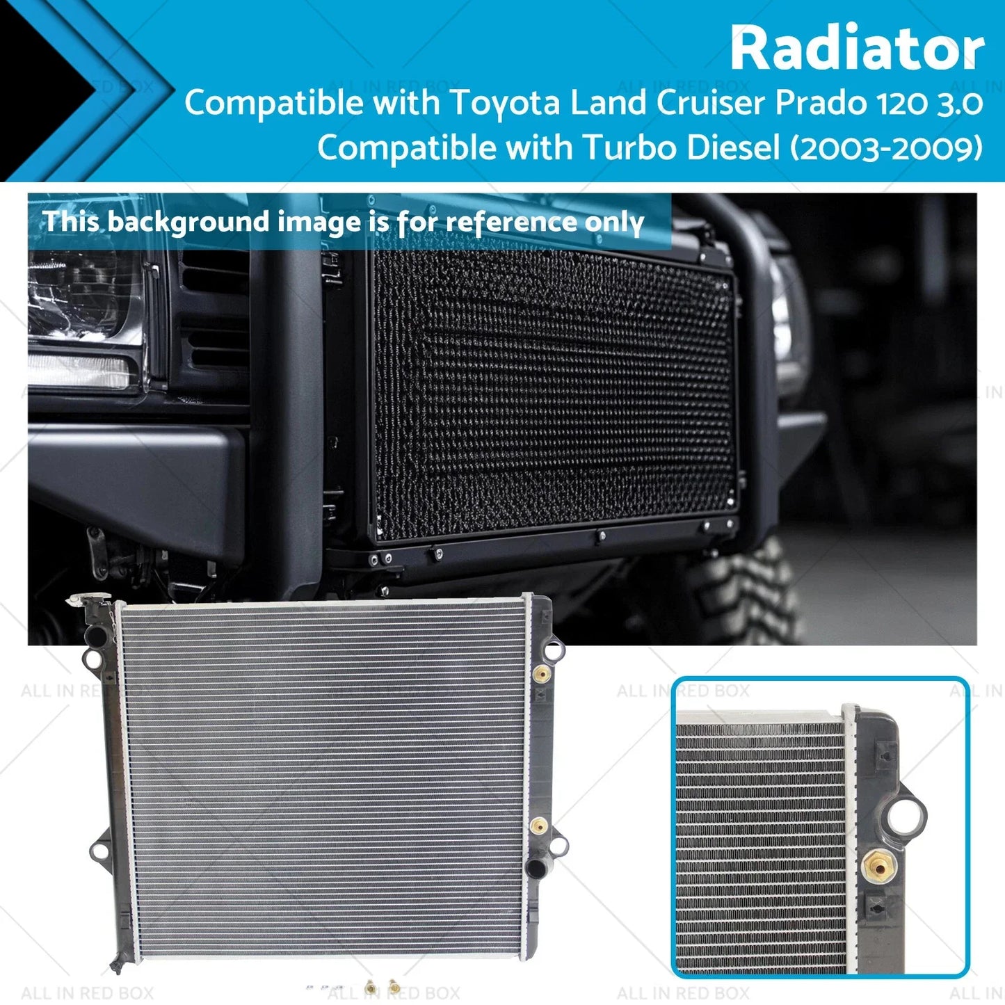 Radiator for Toyota Landcruiser Prado KDJ120 3.0 Diesel (2003-2009)
