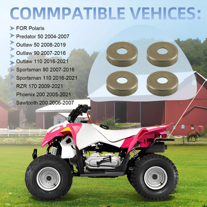 4 x Front A-Arm Bushing Rubber Cap for RZR 170 / Phoenix 200 (2005–2021)