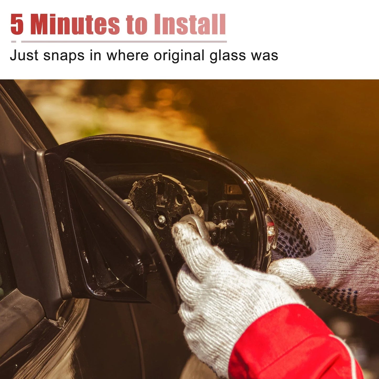 4 Pin Passenger Right Side Heated Mirror Glass Replacement for BMW 135i 128i