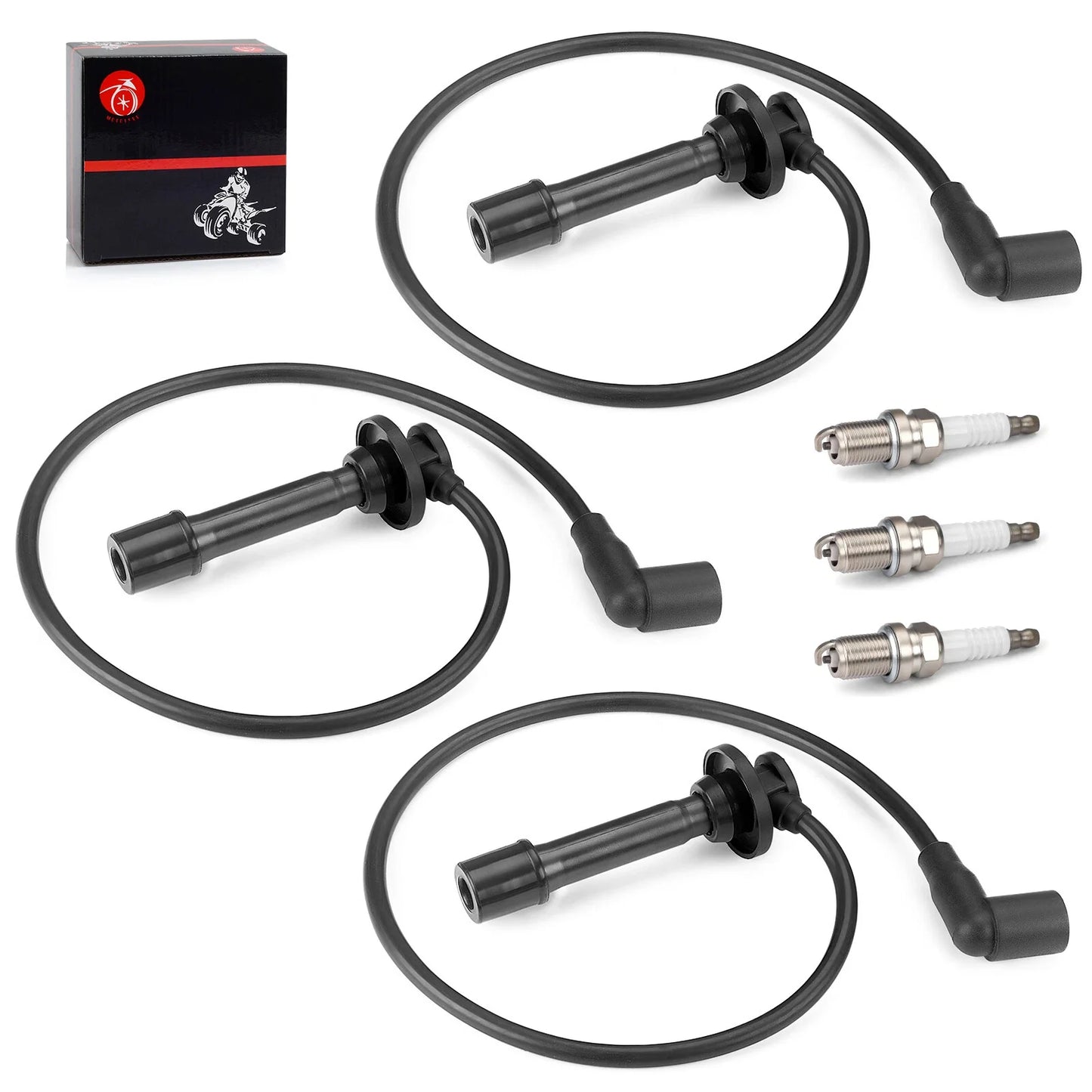 Ignition Spark Plug Wire Kit for Kawasaki Mule PROFX PROFXT PROFXR (2015–2023)