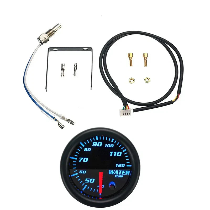 AU 7 Colors Backlight Water Coolant Temp Gauge 12V 2" for Universal