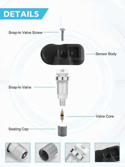 4 x TPMS Tire Pressure Sensors for Mazda (2014-2023)