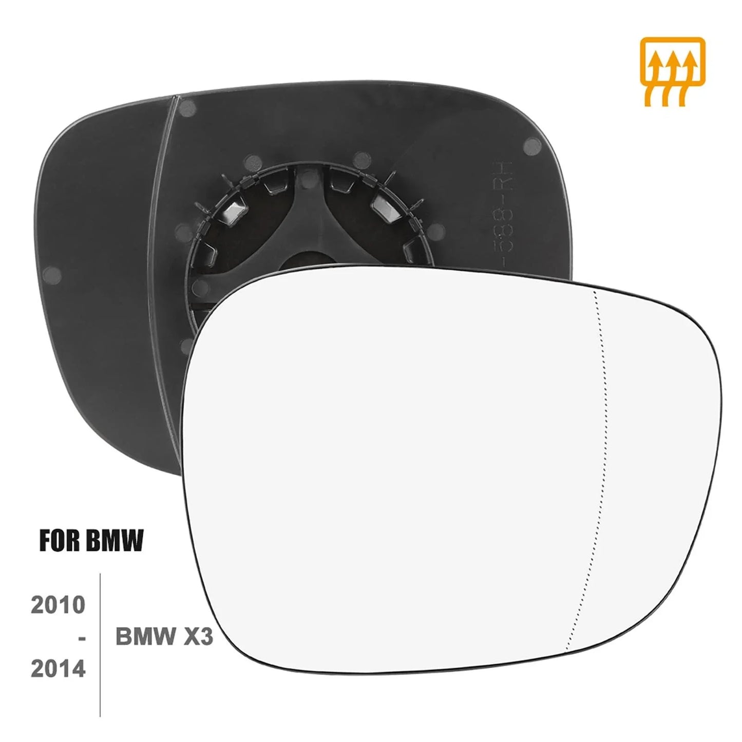 Heated Mirror Glass with Backing - Passenger Side for BMW X3 (2011-2014)
