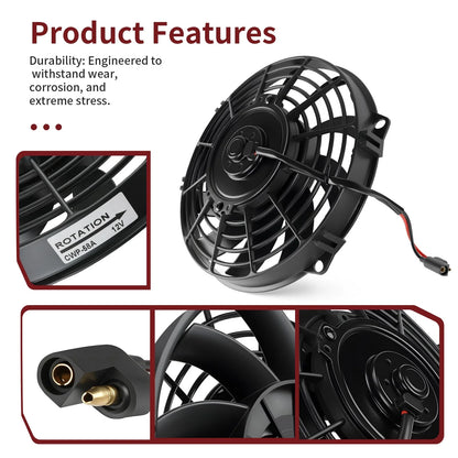 Radiator Cooling Fan 2x4 4X4 for Polaris Scrambler 400 (2001–2002)