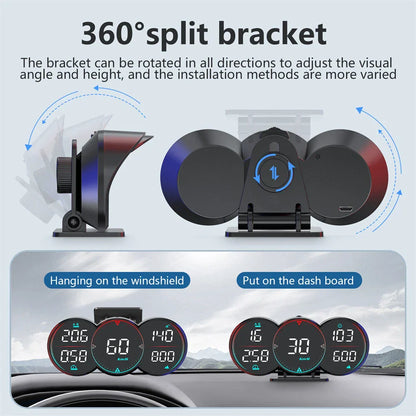 HUD GPS Heads Up Display Speedometer with Over-speed Alarm for Cars