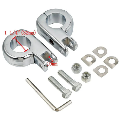 1.25" Highway Foot Pegs Mounts for Harley, Yamaha, Honda