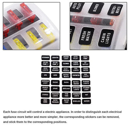 8 Way LED Fuse Box Block Holder Universal Waterproof for Car (No Year Specified)