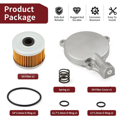 Oil Filter Cover with Spring O-Ring for Honda Rancher TRX350FM (2000–2006)