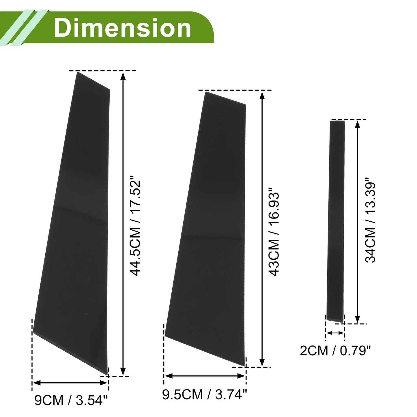 6 Pcs Door Pillar Window Trim for BMW 5-Series (2018 - 2023)