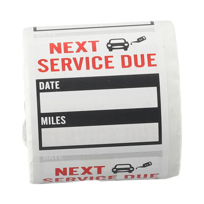 Oil Change Sticker Car Sticker 300pcs/roll Oil Change Service Stickers