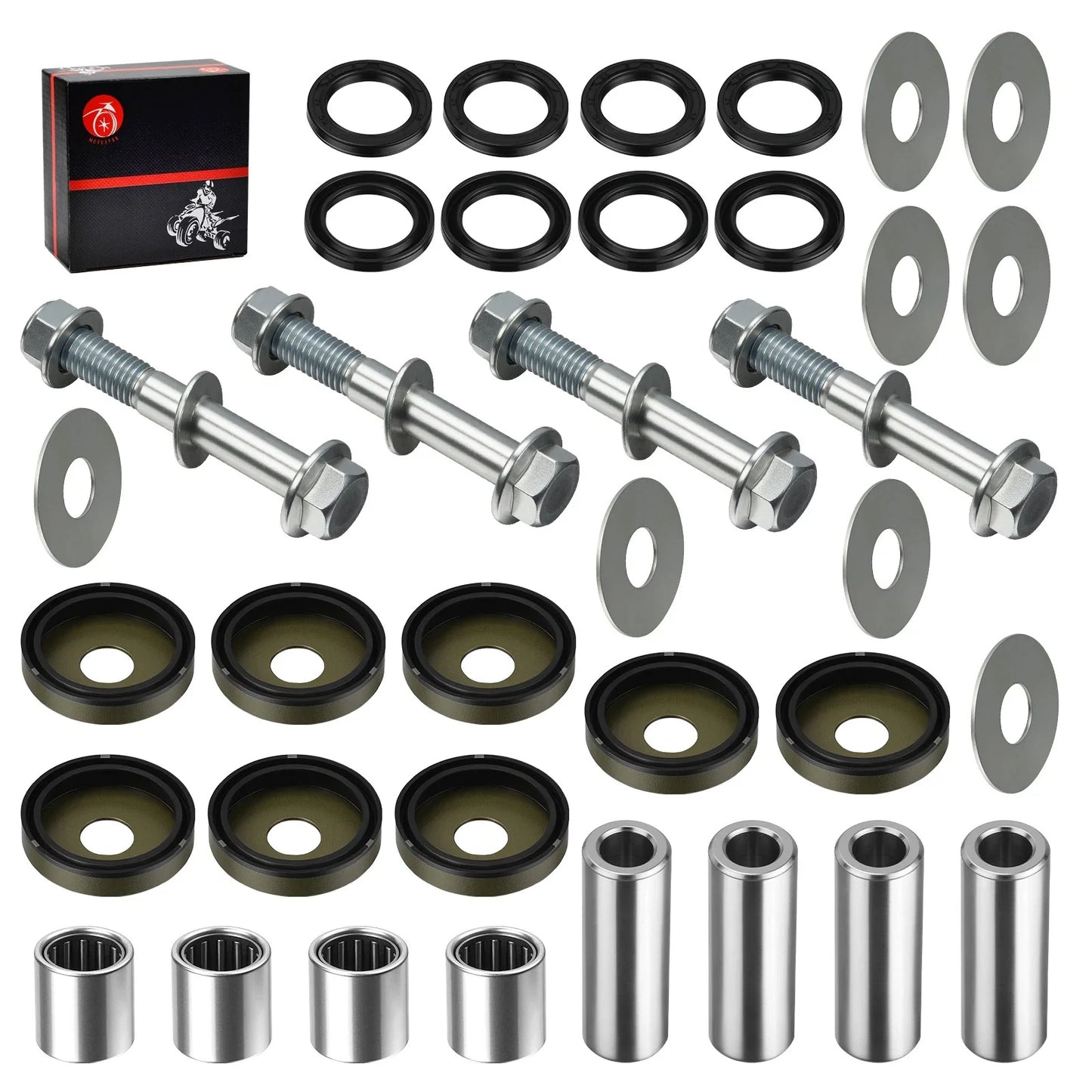 Front Lower A-Arm Bushing Seal Kits & Bolts for Suzuki LT-Z400 (2004–2009)