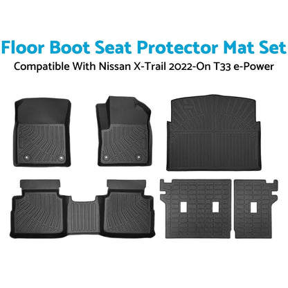 TPE Anti-Slip Car Mats Set for Nissan X-Trail T33 e-Power (2022-On)