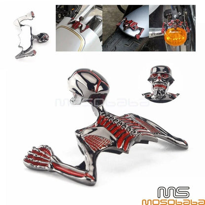 Skull Skeleton Headlight Visor for Harley Chopper