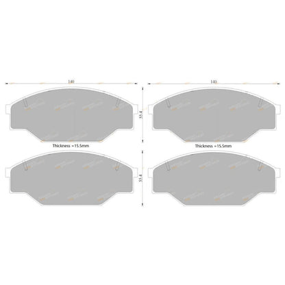 Brembo Front Disc Brake Pad Set for Hilux LN86R (1991-1997)