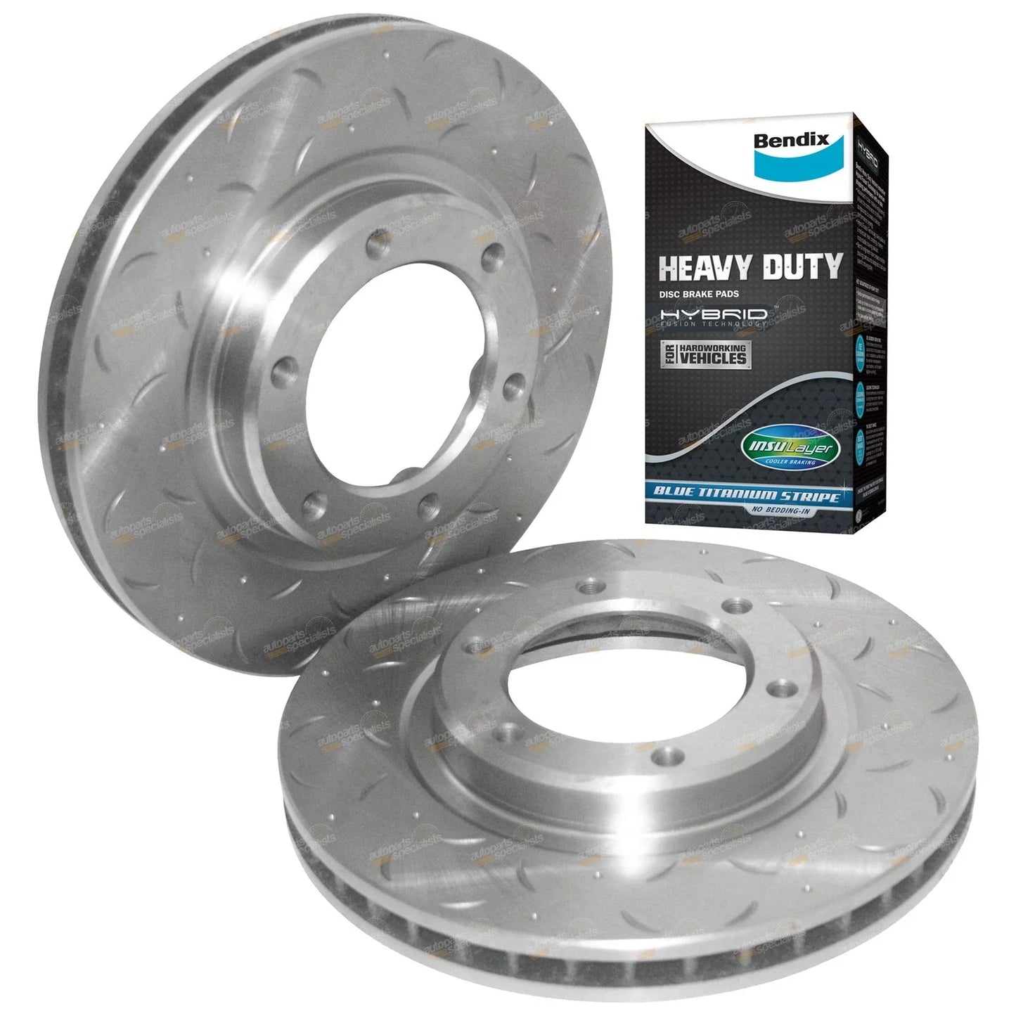 Slotted Brake Rotors & Pads for 80 Series Landcruiser (1992–1998)