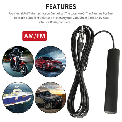 Universal Car Interior Hidden Amplified Antenna for Stereo AM/FM Radio