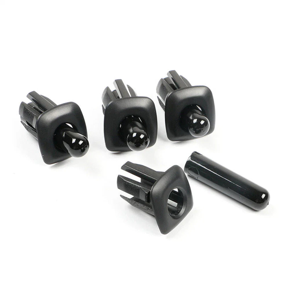 4 x Car Door Lock Pin Cap Cover Bezel Black for BMW 5 Series (2011-2017)