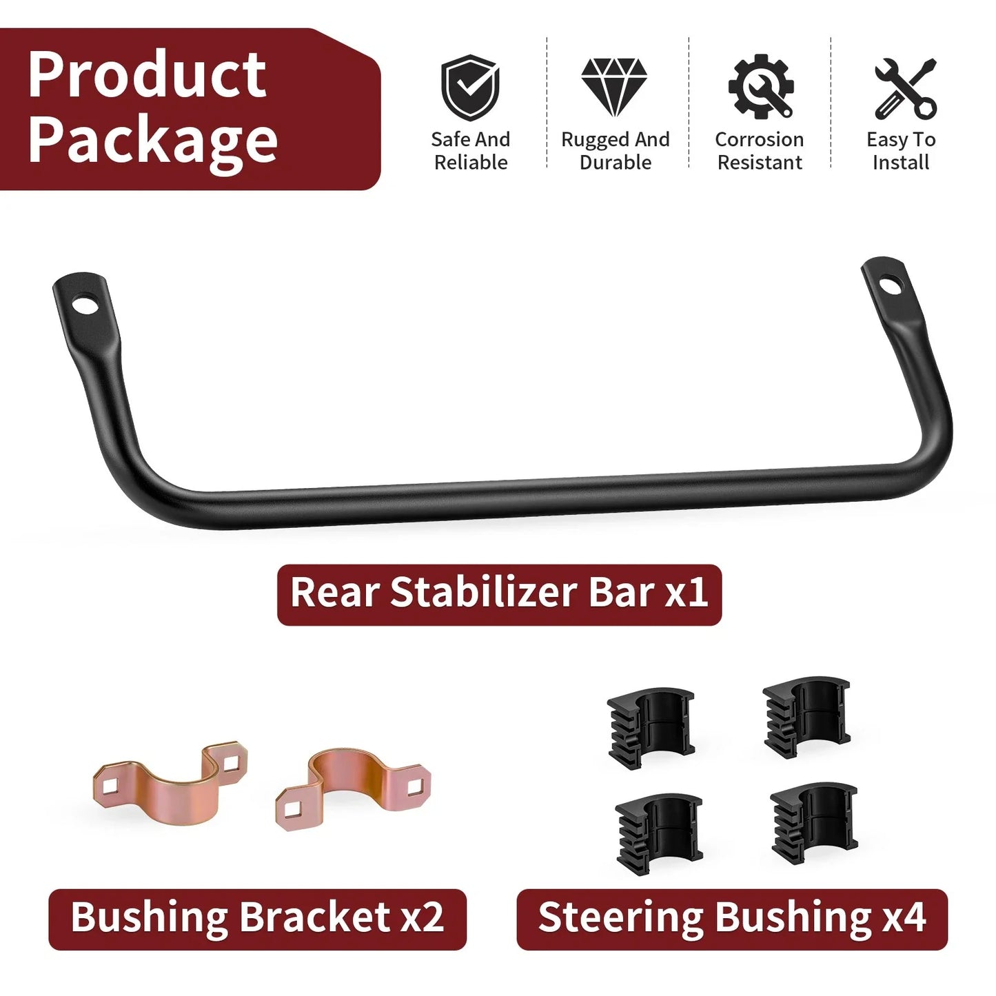 Rear Stabilizer Bar w/ Bushing for Polaris Sportsman 850