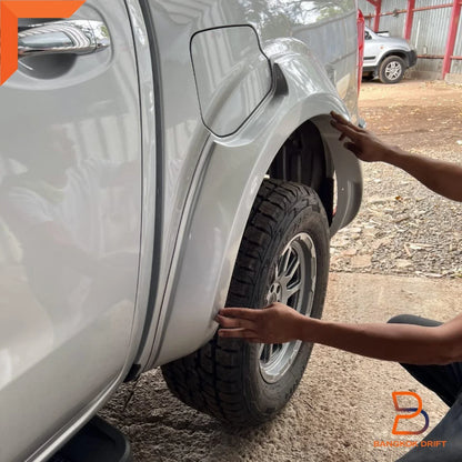 Brilliant Silver Fender Flares for Nissan Navara D23 Ute 21-24 Dual Cab