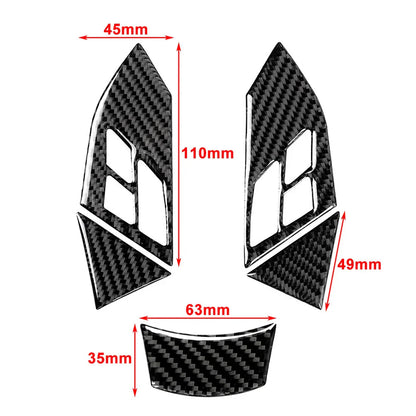 5 Pcs Carbon Fiber Steering Wheel Cover Trim for BMW 5 Series (2003-2010)