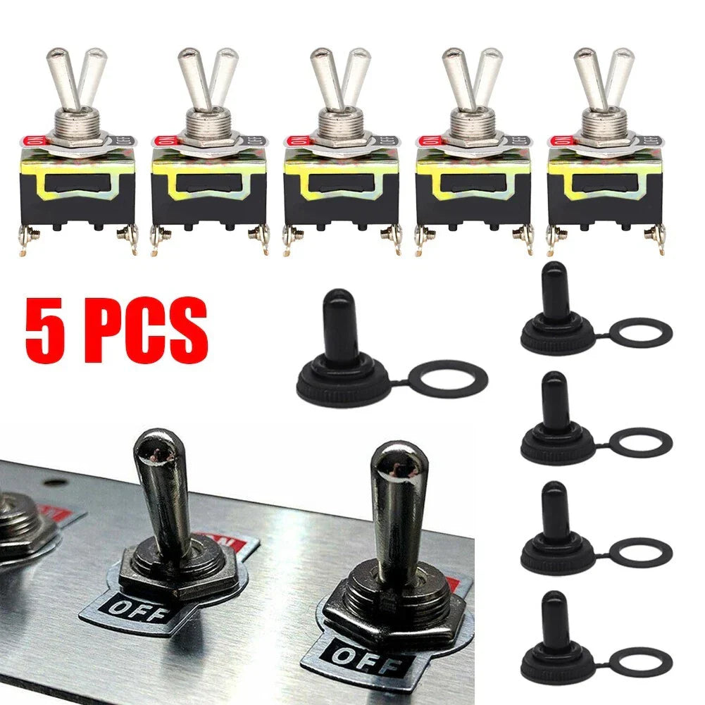 5x Toggle Switch 12V ON/OFF for Car Dash Light Marine Boat