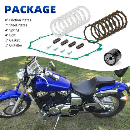 Clutch Friction Plates & Gasket Kit for Honda Shadow VT750DC (2001–2003)