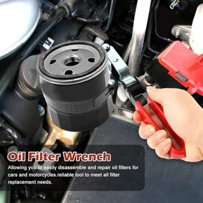 Swivel Oil Filter Removal Tool Ergonomic Handle for Easy Grip