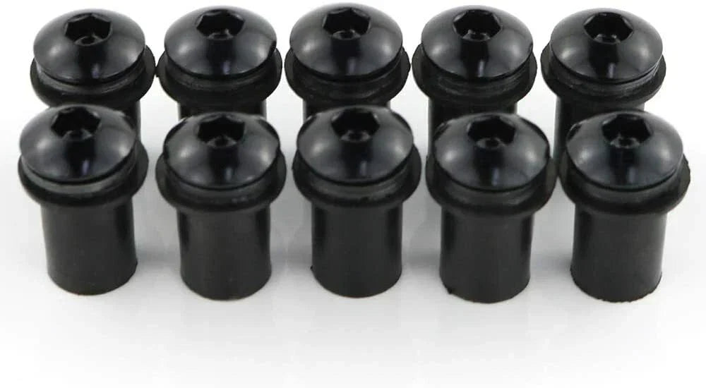 Windscreen Fairing Bolts Black for Kawasaki Ninja 250R ZZR250 EX250 (2013-2018)
