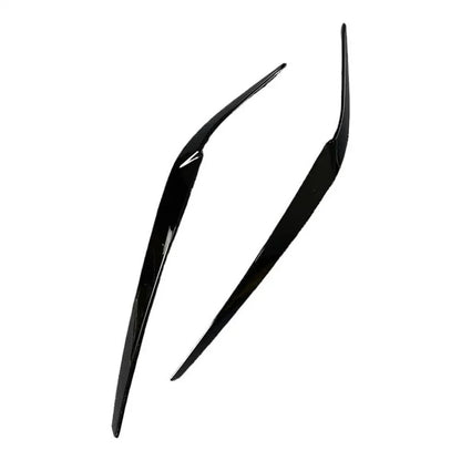 Gloss Black Headlight Eyelid Trim for BMW 5 Series G30 2017-2023