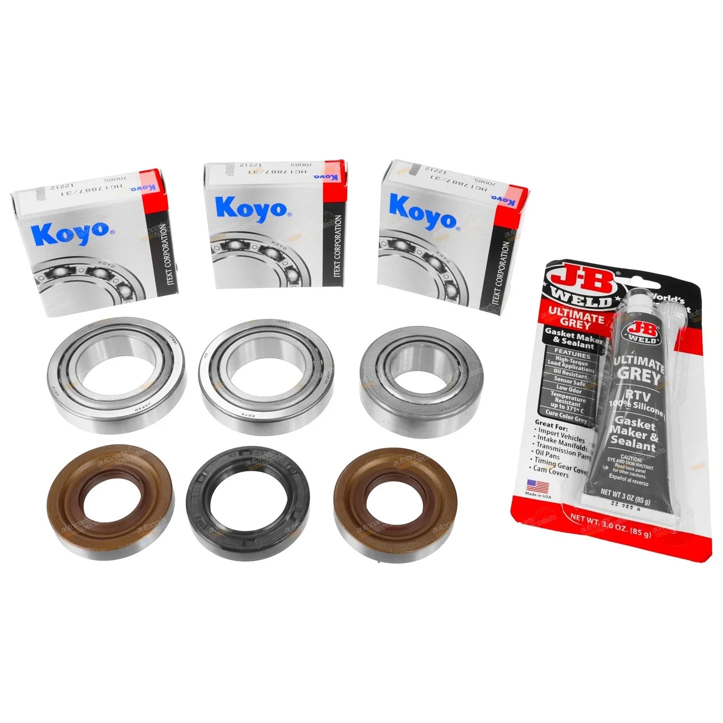 Front Diff Bearings Seals & Oil Kit 2.4L for Mitsubishi Express SF SG