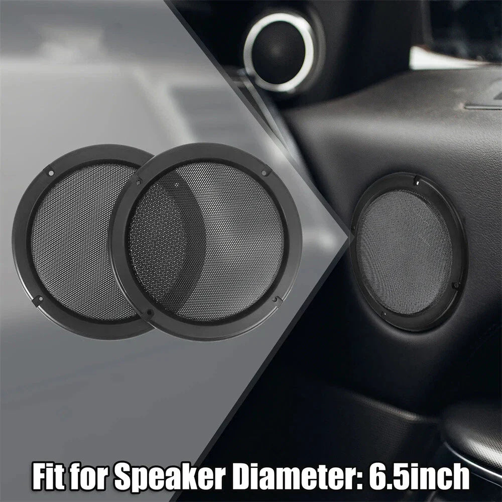 4 x 6.5" Universal Speaker Grills Covers for Car - Black (All Years)