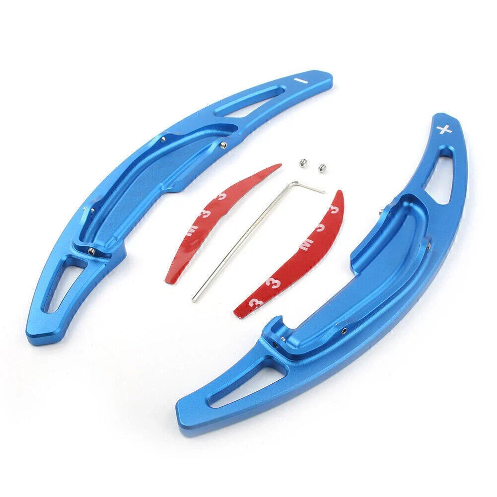 Blue Steering Wheel Shift Paddle Shifter Extension for BMW M2 M3 M4 M5 M6 X5M