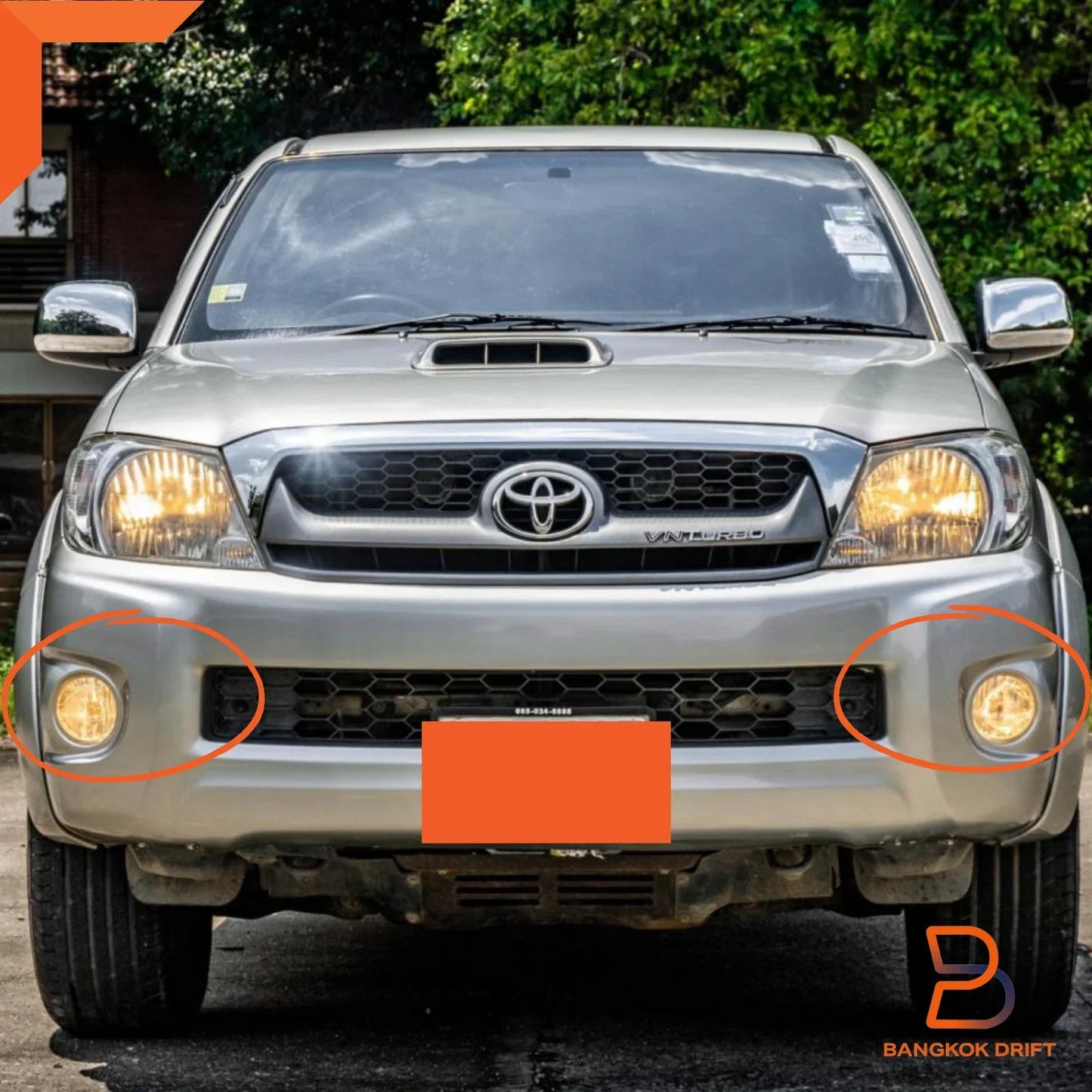 Front Bumper Fog Lights for Toyota Hilux Ute MK6 (2008-2011)
