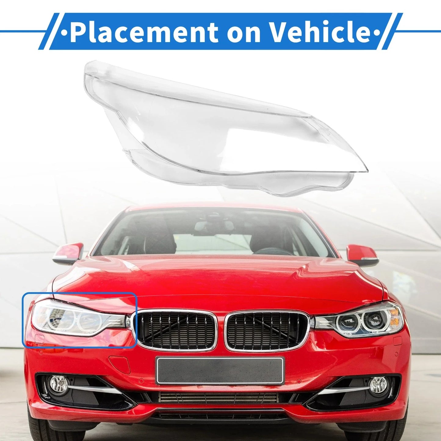 1x Front Right Headlight Lens Cover for BMW 5 Series E60
