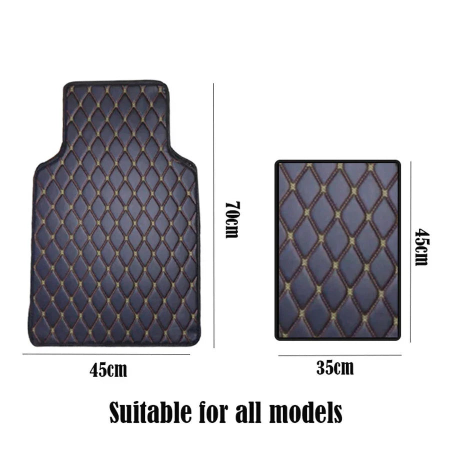 4 Pcs PU Leather Car Floor Mats