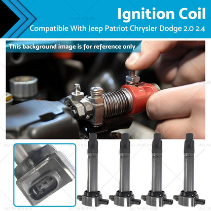 4 x Ignition Coils for Jeep Chrysler Dodge Avenger Caliber (2007-2017)