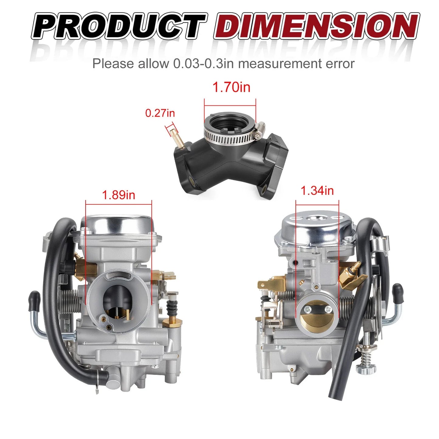 Carburetor Carb W/ Intake Manifold for Yamaha XV250 Virago (1988–2007)