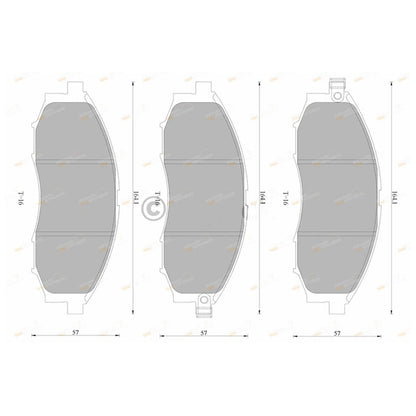 Front Disc Brake Pads Set for Navara D22 4x4 Ute (1997 - 2016)