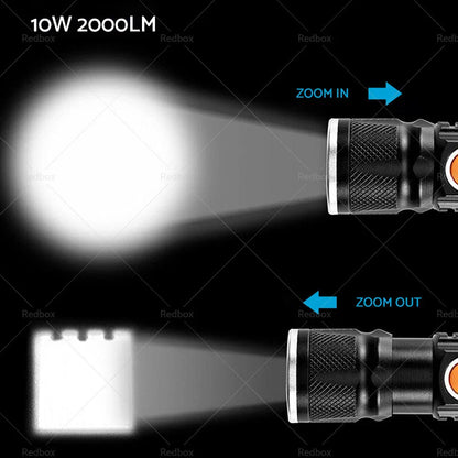 Black USB Rechargeable LED Flashlights for Car (2015-2023)