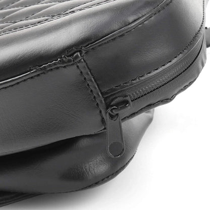 Driver Backrest Pad for 2007-2017 Harley FLSTF Heritage Softail Chrome