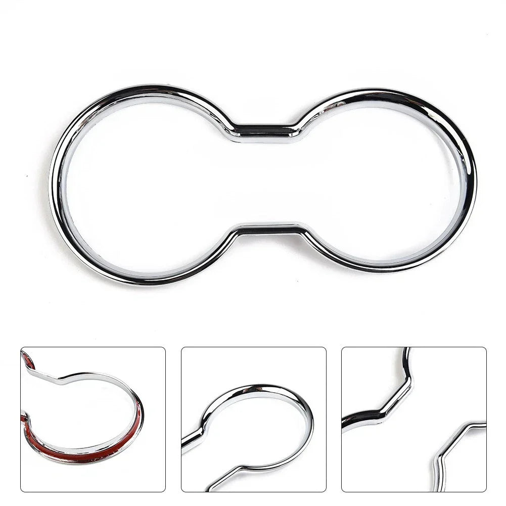 Cup Holder Trim Silver Water for Center-Chrome Console (2011–2018)