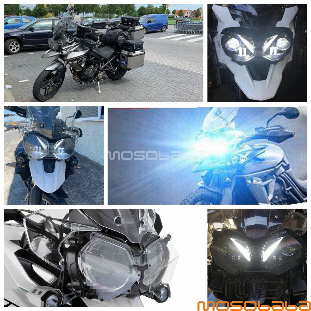 LED Headlight Angel Eyes DRL for Triumph Tiger 800 & Explorer (2011-2020)
