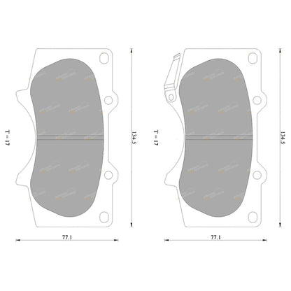 Front / 4WD / Disc Brake Pad for Toyota Prado 120 (2002–2009)