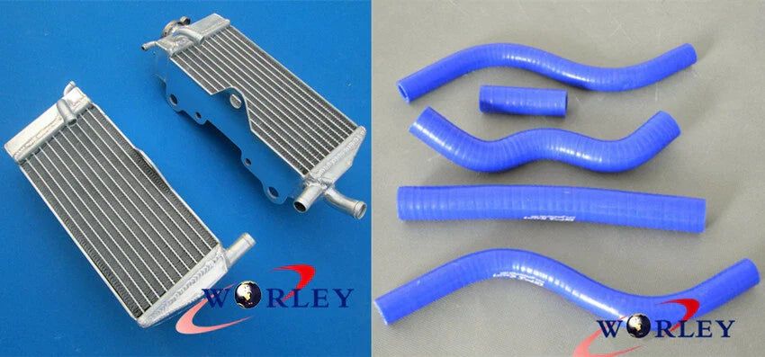 Aluminum Radiator + Blue Hose for Honda CR125 CR 125 CR125R CR 125R (1989)