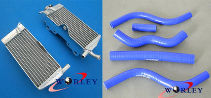 Aluminum Radiator + Blue Hose for Honda CR125 CR 125 CR125R CR 125R (1989)