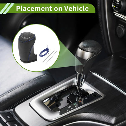 Car Gear Shift Knob Cover for Chevrolet Malibu (2016-2020) Black Blue